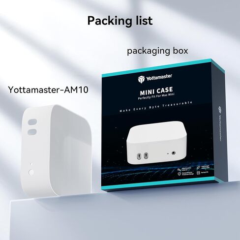 علبة سيليكون Yottamaster لـ Mac Mini M4 Pro/Mac Mini M4 2024 ، غطاء واقعي ، سيليكون ناعم ، تصميم قذيفة ضئيلة ، حماية 360 درجة مئوية ، أبيض in Saudi Arabia