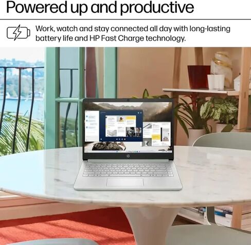 HP 2025 NEW 14 "HD Computer Computer ، Intel Processor N150 ، RAM 16GB ، تخزين 384 جيجابايت (128 جيجا بايت UFS+256GB MSD) ، Copilot AI ، 1 سنة Office 365 ، WiFi 6 ، Ultra Light Student Laptop ، Windows 11 Pro ، Accortory Kit in Kuwait