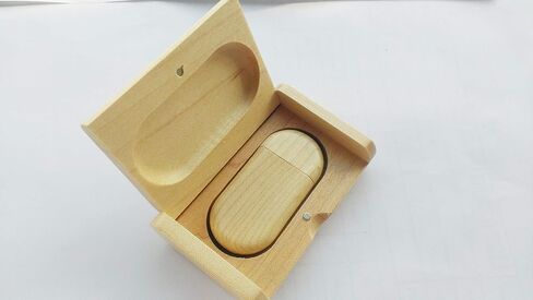 Wooden USB Flash Drive USB 2.0 with Maple Wood Gift Box (128GB) in Saudi Arabia