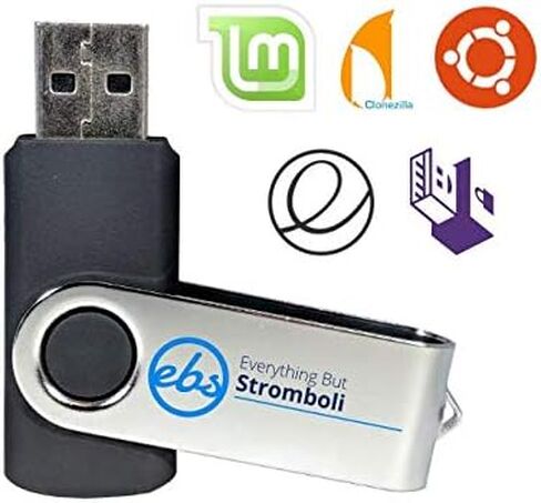 كل شيء ما عدا سترومبولي (TM) 16 جيجا بايت USB 2.0 Linux Recovery Flash Drive (8-in-1)-يشمل Ubuntu 18.04 ، Linux Mint ، Clonezilla ، Fedora ، Tails ، Kali و Errans in Kuwait