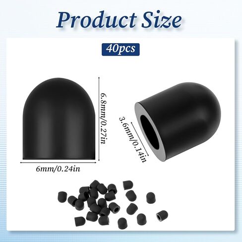40 PCS نصائح القلم القلم السيليكون ، 0.24 بوصة (6 مم) ناعم لا خدوش نصائح الاستبدال العالمي للسيليكون لأقلام القلم لقلم الشاشة اللمس ، والأسلوب العالمي النهايات نصيحة الاستبدال in Kuwait
