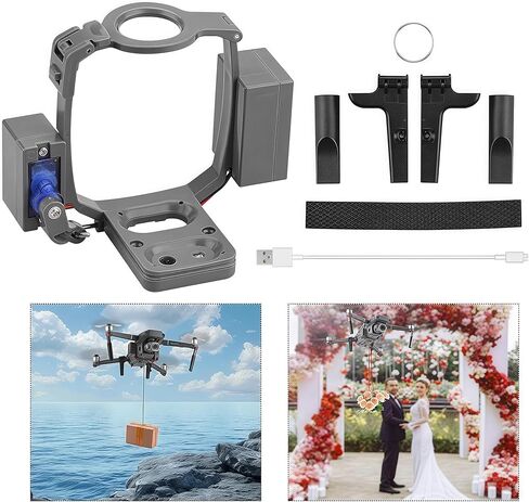 نظام O'woda Airdrop لجهاز DJI Mavic Air 2S، جهاز نقل توصيل الحمولة بدون طيار بمشبك Airdropper لحفلات الزفاف، طعم الصيد بدون طيار، البحث والإنقاذ متوافق مع ملحق DJI Mavic Air 2 / Air 2S in Saudi Arabia