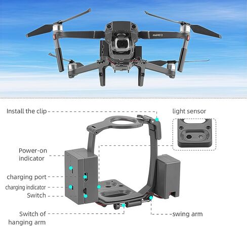 نظام O'woda Airdrop لجهاز DJI Mavic Air 2S، جهاز نقل توصيل الحمولة بدون طيار بمشبك Airdropper لحفلات الزفاف، طعم الصيد بدون طيار، البحث والإنقاذ متوافق مع ملحق DJI Mavic Air 2 / Air 2S in Saudi Arabia