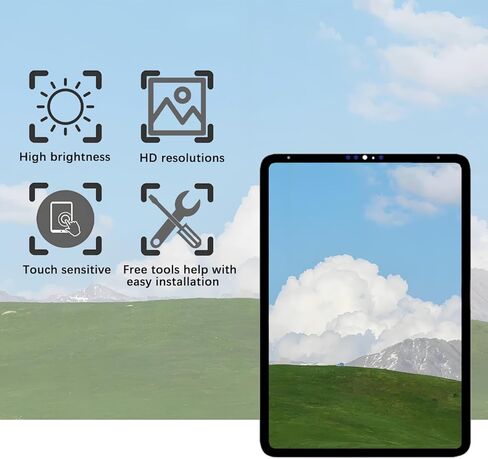 شاشة العرض لـ iPad Pro 11 (2018) A2013 A1934 A1980 A1979 LCD Screen Assembly مع مجموعة in Kuwait