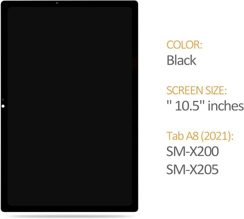 A-Mind لـ Samsung Galaxy Tab A8 10.5 "2021 استبدال الشاشة SM-X200 SM-X205 شاشة LCD وتجميع أرقام شاشة اللمس مع مجموعة الأدوات in Saudi Arabia