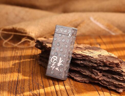 WDMART- Food-Grade Stainless Steel Mechanical Trench Lighter • Retro Soft Flame Oil Lighter • Cool Open Flame Kerosene Lighters one Click lid Opening • Model：Flame Spirit (JD) in Saudi Arabia
