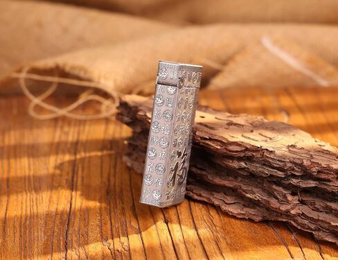 WDMART- Food-Grade Stainless Steel Mechanical Trench Lighter • Retro Soft Flame Oil Lighter • Cool Open Flame Kerosene Lighters one Click lid Opening • Model：Flame Spirit (JD) in Saudi Arabia