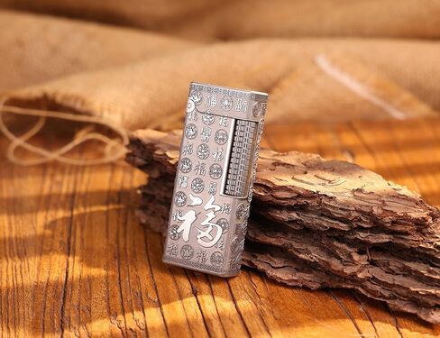WDMART- Food-Grade Stainless Steel Mechanical Trench Lighter • Retro Soft Flame Oil Lighter • Cool Open Flame Kerosene Lighters one Click lid Opening • Model：Flame Spirit (JD) in Saudi Arabia