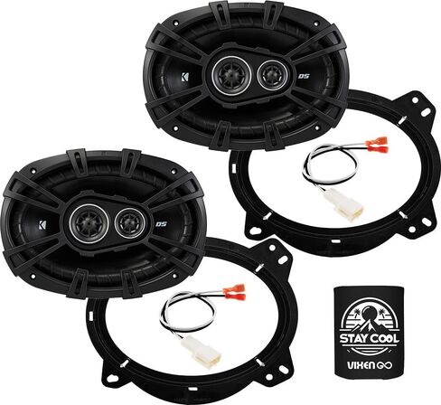 KICKER Speakers 6X9 inch for Toyota Venza 2009-2015 Upgrade Kit - Pair of DS Series with Adapters and Harness, Car Audio Front Door Speaker DSC69304, 43DSC69304 in Saudi Arabia