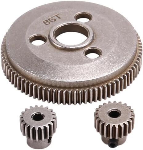 Slash 2WD Rustler 86T Spur Gear، معدن 86T Spur Gear مع 17T 19T 21T ترس ترس لـ Slash 2WD Stampede Rustler Bandit 1/10 RC قطع غيار ترقية السيارة 4686 in Saudi Arabia