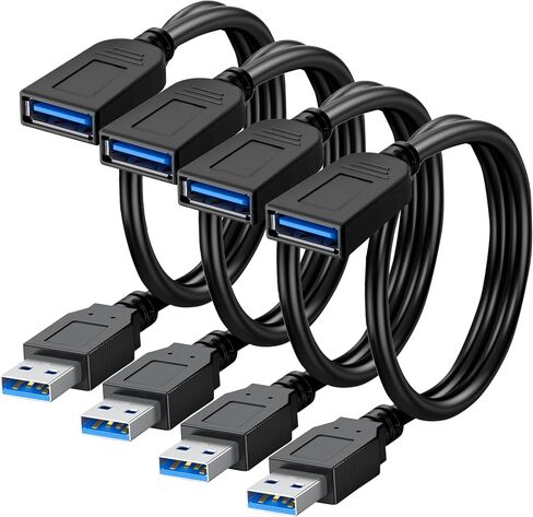 Saitech It 2 ​​حزمة قصيرة طول 1 قدم USB 3.0 تمديد كابل التمديد ، USB 3.0 من الذكور إلى كابل الموسع الإناث in Kuwait
