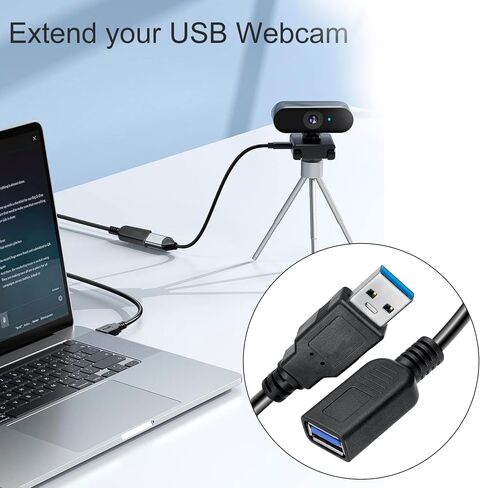 Saitech It 2 ​​حزمة قصيرة طول 1 قدم USB 3.0 تمديد كابل التمديد ، USB 3.0 من الذكور إلى كابل الموسع الإناث in Kuwait