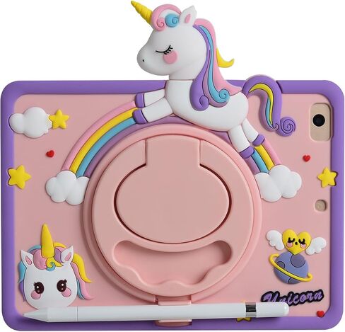 Cartoon Case for iPad 10.9" 2022，MONEHOYSY Cute Soft Silicone Kickstand [Drop Proof,Shock Proof,Anti Slip] Back Stand Cover Case for Kids Children Teens Girls Boys (Kitty) in Saudi Arabia
