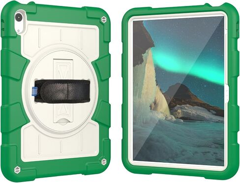 Tablet Travel Rugged Rugged Frackproof Hybrid Case المتوافقة مع iPad (2022)/10th Gen 2022 10.9 بوصة مع حماية حزام الكتف 3 360 ° ل iPad (2022)/10th Gen 2022 10.9 in Kuwait