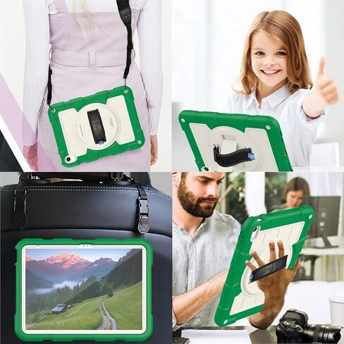 Tablet Travel Rugged Rugged Frackproof Hybrid Case المتوافقة مع iPad (2022)/10th Gen 2022 10.9 بوصة مع حماية حزام الكتف 3 360 ° ل iPad (2022)/10th Gen 2022 10.9 in Kuwait