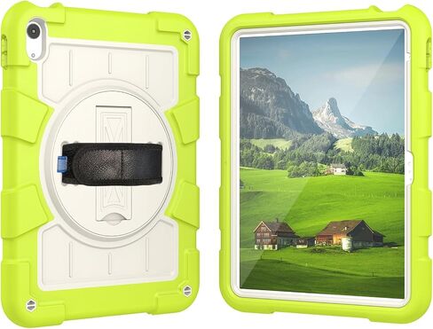 Tablet Travel Rugged Rugged Frackproof Hybrid Case المتوافقة مع iPad (2022)/10th Gen 2022 10.9 بوصة مع حماية حزام الكتف 3 360 ° ل iPad (2022)/10th Gen 2022 10.9 in Kuwait