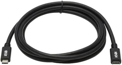 Tripp Lite USB-C Cable (M / F) ، USB 3.2 Gen 1 ، Thunderbolt 3 ، Black ، 5 GBPS ، 60W شحن توصيل الطاقة ، 20 فولت 3 أمبير ، 6 أقدام / 1.8 متر ، (U421-006) in Saudi Arabia