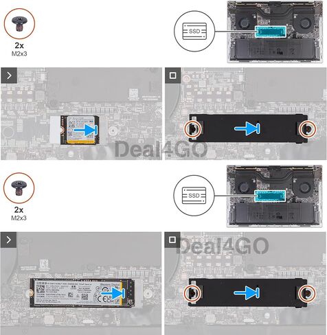 M.2 2280 SSD Support Thermal Pad Deatink Bracket Bracket Pracket for Dell XPS 16 9640 2024 in Saudi Arabia