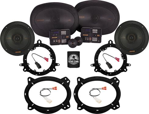 KICKER Speakers 6X9 & 6.5 inch for Toyota Tacoma 2019-2022 Upgrade Kit - 2 Pairs of KS Series with Adapters and Harness, Car Audio Front & Rear Door Speaker KSS6904, 51KSS6904 & KSC6504, 51KSC6504 in Saudi Arabia