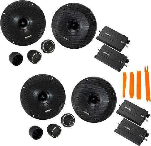 KICKER 46CSS654 - Two Pairs of CS-Series CSS65 6.5-Inch (160mm) Component System with .75-inch tweeters, 4-Ohm (2 Pairs) in Saudi Arabia