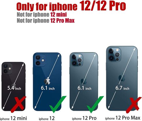 Japezop iPhone 12 Mini Wallet Case مع [RFID حظر] ، حامل البطاقة Kickstand Magnetic ، Flip Leather for iPhone 12 Mini 5.4 Inch (Black) in Kuwait