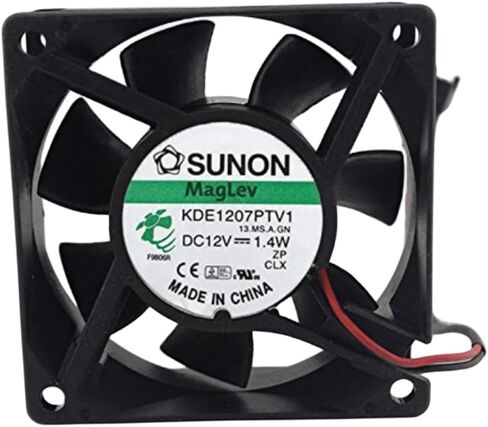 KDE1207PTV1 12V 1.4W 7025 7CM 2-Wire Cooling Fan 70X70X15MM, Black in Saudi Arabia