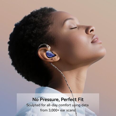 Tipsy M1 in Ear Monitor ، أول حجاب الحاجز الألياف الخيزران في العالم ، 36db PNC ، لوحة راتنجات صديقة للبشرة ، ملائمة آمنة ، DD واحد ، كابل 2-pin القابل للفصل 0.78 مم (بدون ميكروفون ، أزرق) in Kuwait