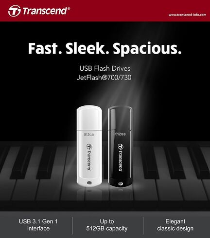 Transcend 32GB JF700 USB Flash Drive, USB3.1 Gen1, Pen Drive, Black - TS32GJF700 in Saudi Arabia