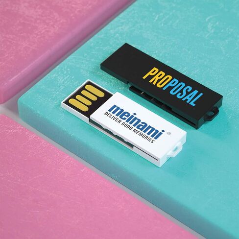 Paper Clip Custom USB Flash Drive in White Logo Printed Thumb Drive Mini Personalized Memory Stick 8GB 50 Pack in Kuwait