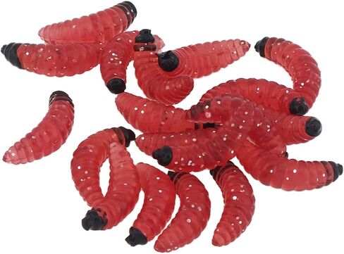 100pcs سيليكون ناعم الديدان الدودة ، والخبز الاصطناعي الاصطناعي ، إغراء الصيد ، ودودة الأرض المزيفة طعم محاكاة لمياه المياه العذبة التراوت للمياه العذبة in Saudi Arabia