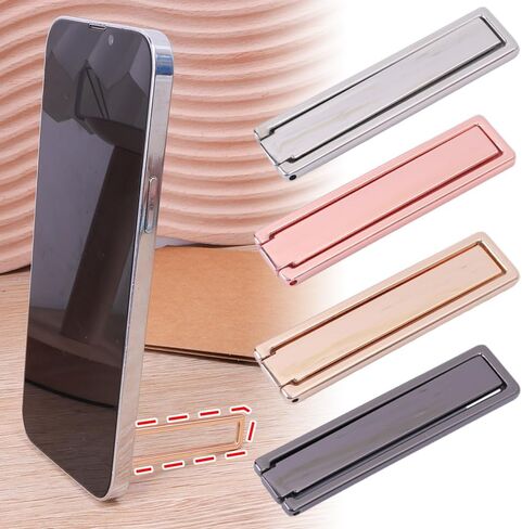 Universal Mini Folding Mobile Phone Kickstand Self-Adhesive Ultra Thin Tablet Stand Mount for Smart Phone Holder,Black in Saudi Arabia