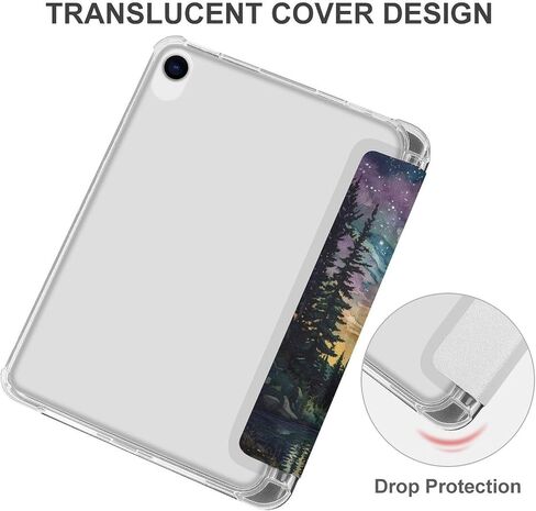 Aurora Starry Sky Night Case مع حامل القلم Trifold Slim Lightweight Trifold متوافق مع iPad Mini 4/5/6 Mini4/5 （7.9in） in Saudi Arabia