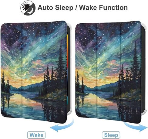 Aurora Starry Sky Night Case مع حامل القلم Trifold Slim Lightweight Trifold متوافق مع iPad Mini 4/5/6 Mini4/5 （7.9in） in Saudi Arabia