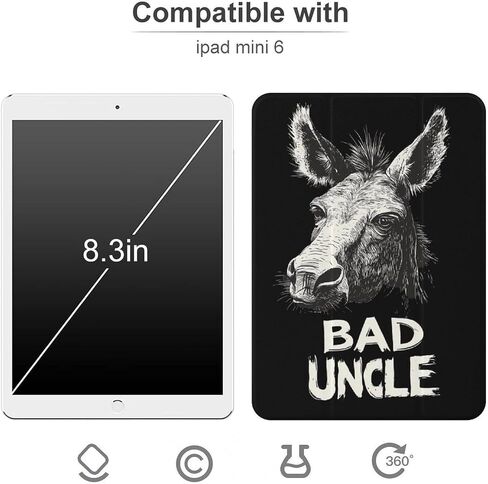 قضية عم سيئة مع حامل القلم رفيع الخفيفة الوزن trifold موقف متوافق مع iPad mini 4/5/6 mini4/5 （7.9in） in Saudi Arabia