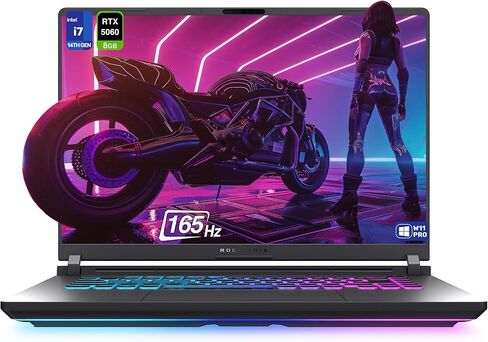 ASUS ROG Strix G16 Gaming Laptop, Intel i7-14650HX, 64 GB DDR5 RAM, 2 TB PCIe SSD, 16" FHD+ (1920x1200) Display, Nvidia G-Force RTX 5060, 4-Zone RGB Keyboard, W11 Pro, Eclipse Gray in Saudi Arabia