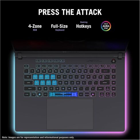 ASUS ROG Strix G16 Gaming Laptop, Intel i7-14650HX, 64 GB DDR5 RAM, 2 TB PCIe SSD, 16" FHD+ (1920x1200) Display, Nvidia G-Force RTX 5060, 4-Zone RGB Keyboard, W11 Pro, Eclipse Gray in Saudi Arabia