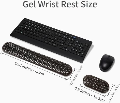 Megrez Clear Gel Wrist Rest للوحة المفاتيح والماوس ، راحة معصم لوحة مفاتيح الجلور الكريستال ، مجموعة Wrestrest المريحة ، لوحة مفاتيح الراحة السحابية ، Clear in Saudi Arabia