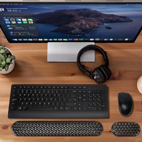 Megrez Clear Gel Wrist Rest للوحة المفاتيح والماوس ، راحة معصم لوحة مفاتيح الجلور الكريستال ، مجموعة Wrestrest المريحة ، لوحة مفاتيح الراحة السحابية ، Clear in Saudi Arabia