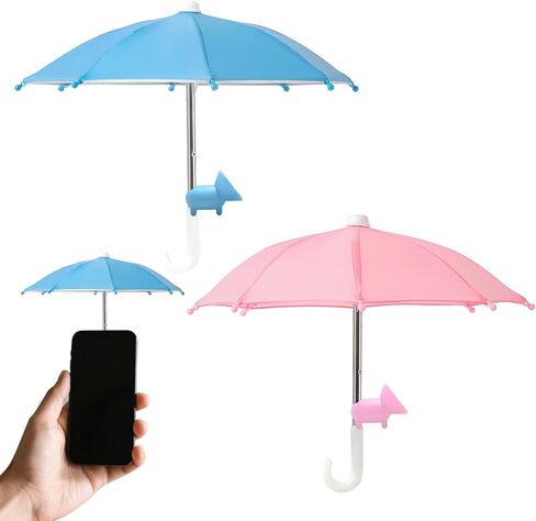 2 PCS Phone Smbrella ، مظلة للهاتف ، شمس الهاتف الظل ، لظلال الشمس ، عالمي لطيف مع كوب الشفط على الطراز الخنزير ، في الهواء الطلق مضاد للارتفاع. in Kuwait