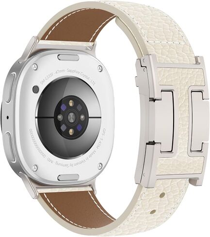 فرقة ساعة مغناطيسية من جلد Chanchy متوافق مع Samsung Galaxy Watch 8 40mm/44mm/Classic 46mm 2025 ، لا توجد فرقة متنقلة من Gap Top Grain Leather لـ Galaxy Watch8 نساء الرجال in Kuwait