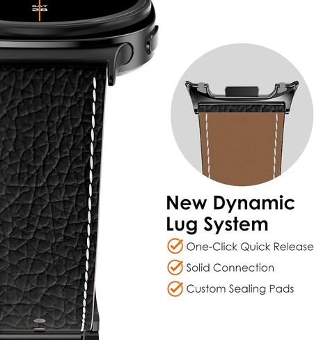 فرقة ساعة مغناطيسية من جلد Chanchy متوافق مع Samsung Galaxy Watch 8 40mm/44mm/Classic 46mm 2025 ، لا توجد فرقة متنقلة من Gap Top Grain Leather لـ Galaxy Watch8 نساء الرجال in Kuwait