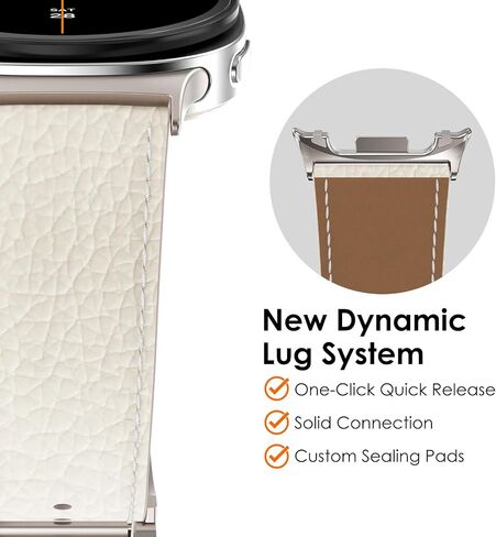 فرقة ساعة مغناطيسية من جلد Chanchy متوافق مع Samsung Galaxy Watch 8 40mm/44mm/Classic 46mm 2025 ، لا توجد فرقة متنقلة من Gap Top Grain Leather لـ Galaxy Watch8 نساء الرجال in Kuwait
