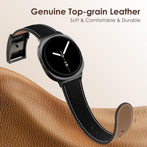 فرقة ساعة مغناطيسية من جلد Chanchy متوافق مع Samsung Galaxy Watch 8 40mm/44mm/Classic 46mm 2025 ، لا توجد فرقة متنقلة من Gap Top Grain Leather لـ Galaxy Watch8 نساء الرجال in Kuwait