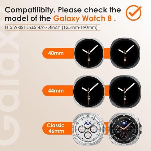 فرقة ساعة مغناطيسية من جلد Chanchy متوافق مع Samsung Galaxy Watch 8 40mm/44mm/Classic 46mm 2025 ، لا توجد فرقة متنقلة من Gap Top Grain Leather لـ Galaxy Watch8 نساء الرجال in Kuwait