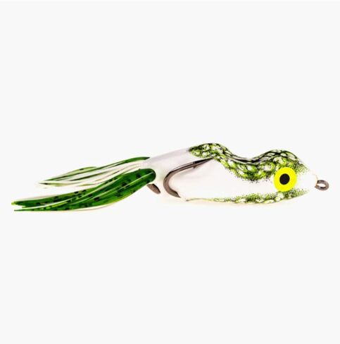 Scum Frog Painted Trophy Series Topwater Bass Fishing Hollow Body Frog مع خطافات غير محسوبة ، أسود وخضراء طبيعية ، 1/2 أونصة in Saudi Arabia