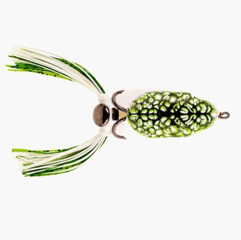 Scum Frog Painted Trophy Series Topwater Bass Fishing Hollow Body Frog مع خطافات غير محسوبة ، أسود وخضراء طبيعية ، 1/2 أونصة in Saudi Arabia