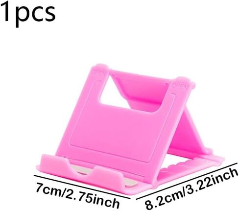1pc Compact Desktop Smartphone Stand - Telephone Stands with Adjustable Holder for Easy Viewing - 2.36 * 1.96inch/ 6 * 5cm Size, Black in Saudi Arabia