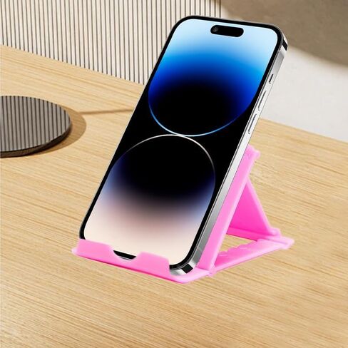 1pc Compact Desktop Smartphone Stand - Telephone Stands with Adjustable Holder for Easy Viewing - 2.36 * 1.96inch/ 6 * 5cm Size, Black in Saudi Arabia