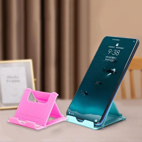 1pc Compact Desktop Smartphone Stand - Telephone Stands with Adjustable Holder for Easy Viewing - 2.36 * 1.96inch/ 6 * 5cm Size, Black in Saudi Arabia