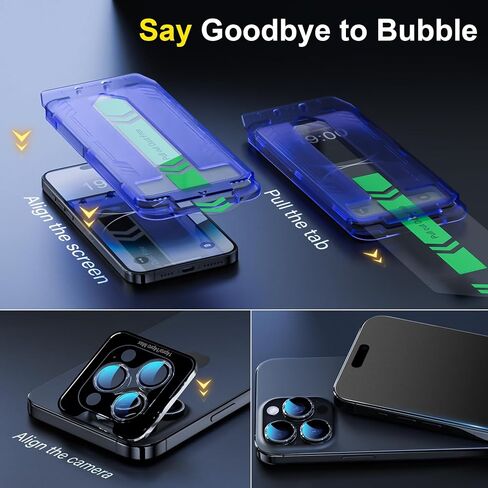 YWXTW 2 واقي شاشة غير لامع لهاتف iPhone 16 Pro Max 6.9 بوصة + مجموعة واحدة من واقي عدسة الكاميرا، مضاد للوهج ومضاد لبصمات الأصابع 16 Pro Max واقي شاشة زجاجي، خالٍ من الفقاعات، ناعم كالحرير in Kuwait